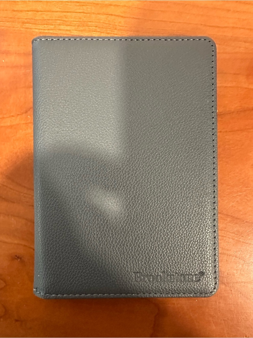 Passport Cover Wallet in Slate Gray Brookstone NEW